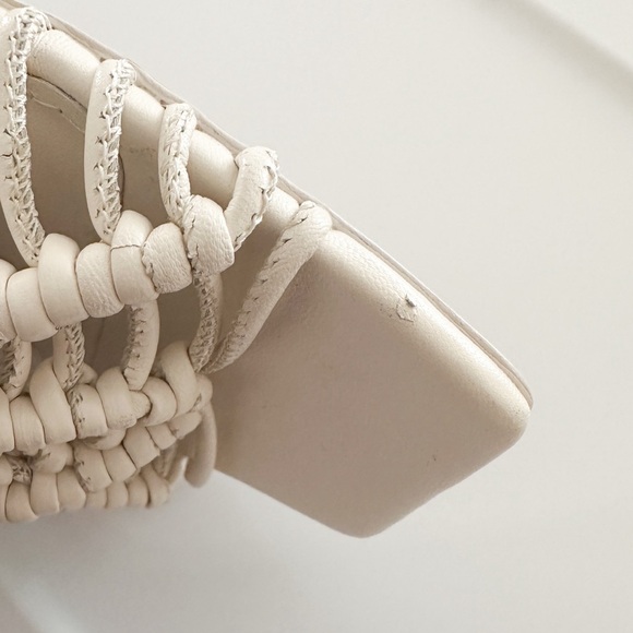 NEW Jonathan Simkhai Audra Macrame Heeled Sandals Ivory Size 35 5 US - Picture 14 of 14